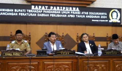 Eksekutif Tanggapi Pandangan Fraksi DPRD Banyuwangi terkait Raperda Perubahan APBD 2024