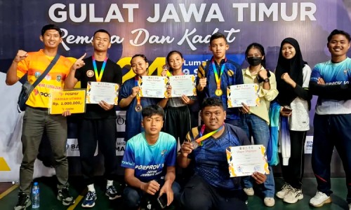 Tanpa Sokongan Pemkab, Cabor Gulat Jember Boyong Lima Medali di Ajang Kejurprov 2024