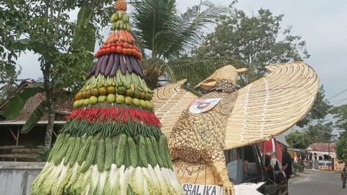 Ribuan Warga Majasem Purbalingga Tumplek Blek, Belasan Replika Burung Garuda Meriahkan Karnaval Kemerdekaan