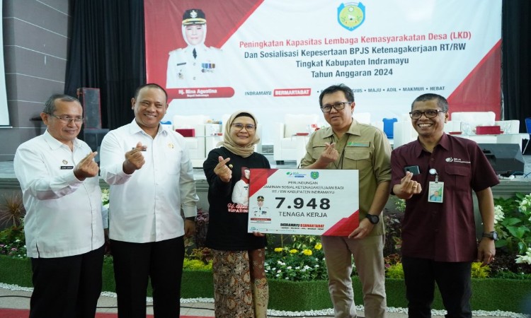 7.948 RT-RW Indramayu Terlindungi Program BPJS Ketenagakerjaan