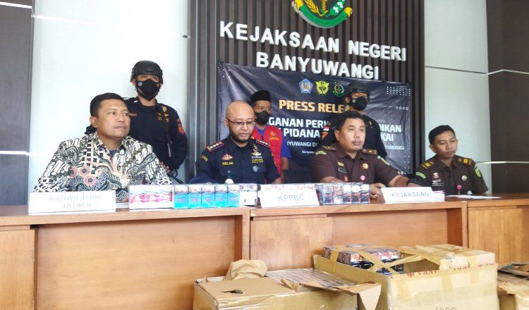 Bea Cukai Banyuwangi Rampungkan Proses Penyidikan Kasus Rokok Ilegal, Potensi Kerugian Negara Rp151 Juta