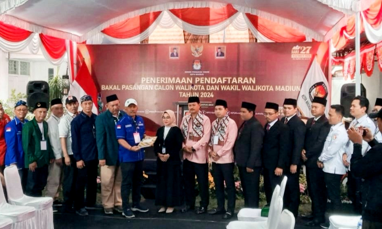 Paslon Maidi dan Bagus Panuntun Daftar ke KPU Kota Madiun, Disokong 11 Partai Pendukung