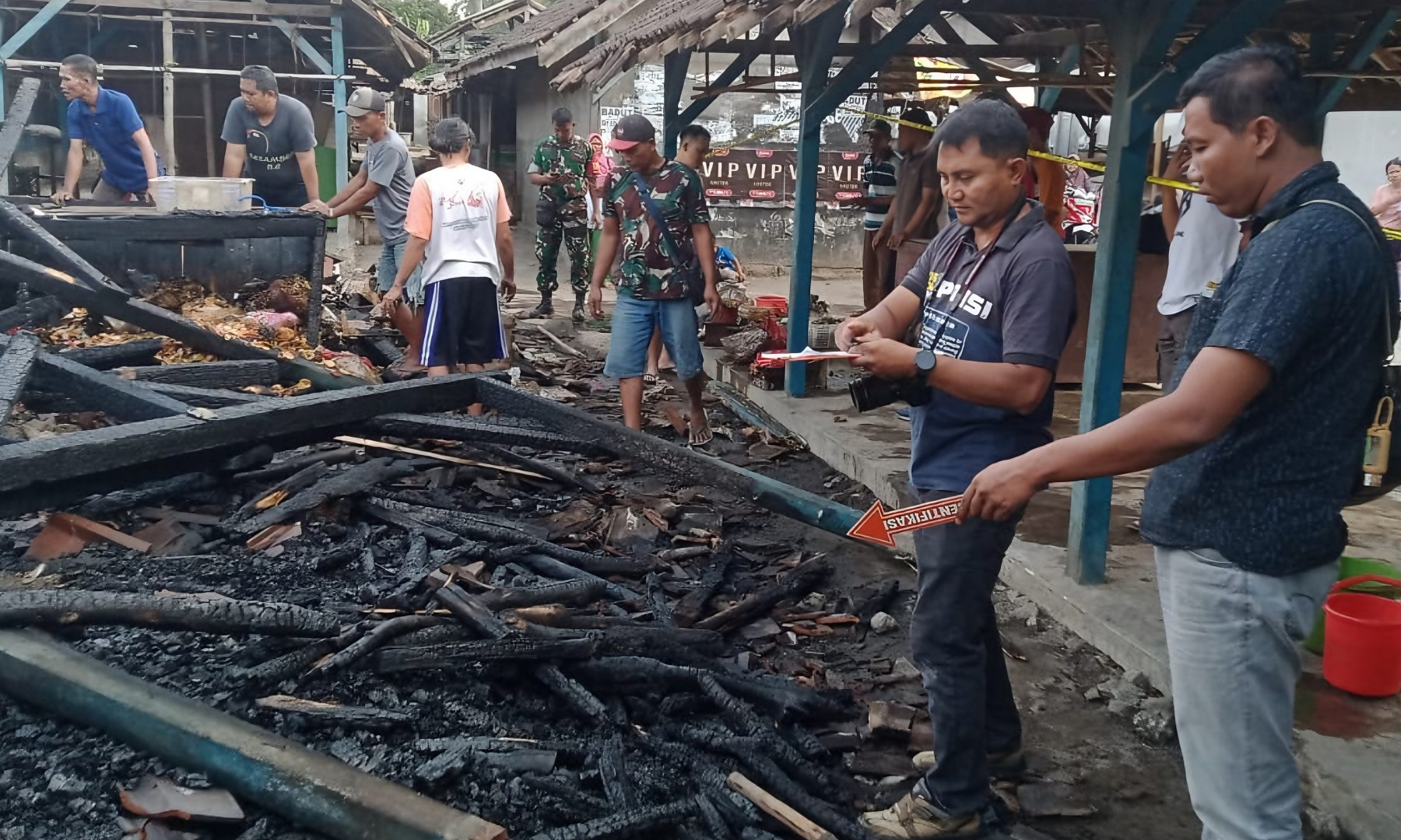 Kios Pasar Desa Ngadri Kabupaten Blitar Terbakar, Ditaksir Kerugian Rp 35 Juta