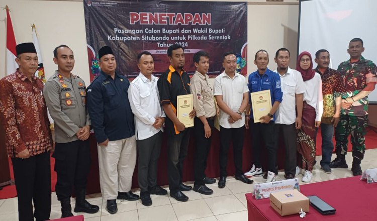 KPU Situbondo Tetapkan Dua Pasangan Calon di Pilkada Serentak 2024