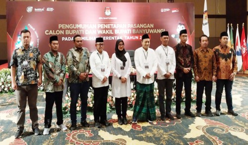 Sah! Ipuk-Mujiono dan Ali Makki-Ali Ruchi Resmi Ditetapkan sebagai Calon Bupati-Calon Wakil Bupati Banyuwangi