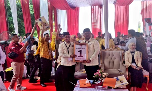 Pasangan Calon Bupati dan Wakil Bupati Kampar Repol Ardo Dapat Nomor Urut 1 