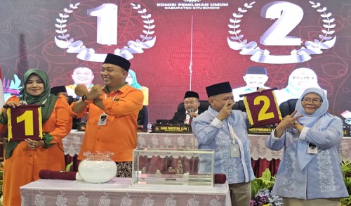 KPU Situbondo Tetapkan Nomor Urut Peserta Pilkada, Rio-Ulfi 1 dan Karna-Khoirani 2