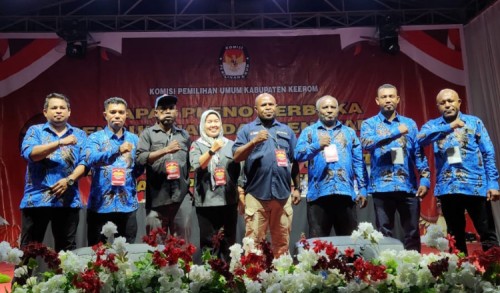 KPU Keerom Resmi Tetapkan Nomor Urut Pasangan Calon Bupati dan Wakil Bupati  