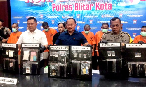 Tumpas Jaringan Narkoba, Polres Blitar Kota Tangkap 8 Pelaku Selama Dua Pekan