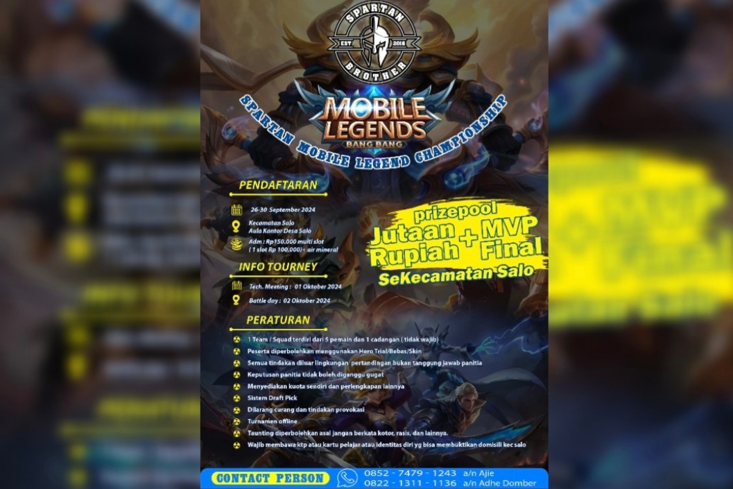 Dukung E-sport, Pemuda Desa Salo Kampar Gelar Turnamen Mobile Legends