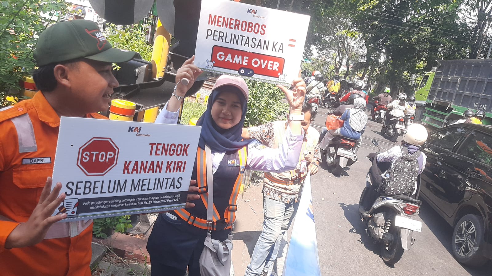 KAI Daop 8 Surabaya Gencar Sosialisasi Tingkat Resiko Perlintasan Sebidang 