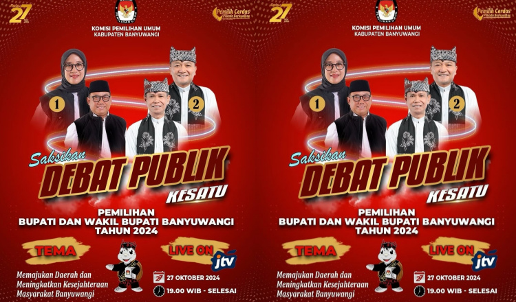 KPU Banyuwangi Gelar Debat Publik Pertama di Surabaya Malam Ini, Masyarakat Bisa Saksikan Siaran Langsungnya Disini!