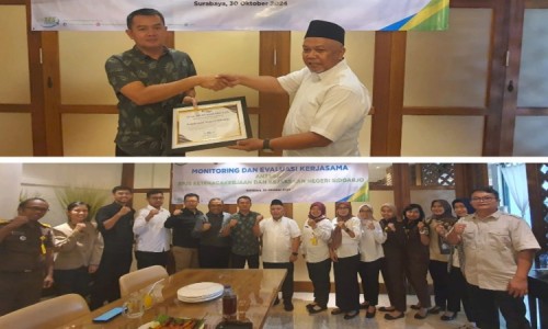 Kejari Sidoarjo Terima Piagam Penghargaan BPJS Ketenagakerjaan