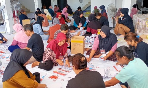 Hari Ini KPU Karimun Mulai Lakukan Pelipatan Kertas Suara