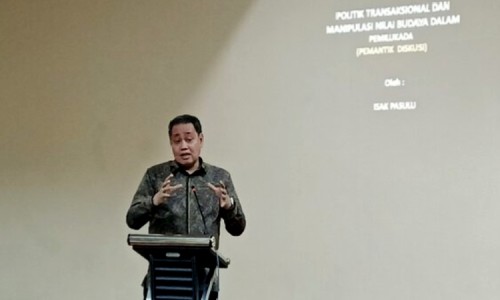 Hadiri Sosialisasi di Torut, Ketua Bawaslu RI Ajak Pemilih Tolak Politik Uang