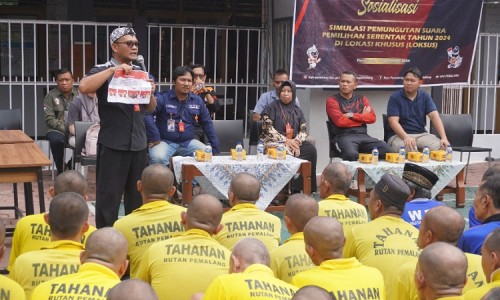 KPUD Gelar Sosialisasi dan Simulasi Pilkada di Rutan Pemalang