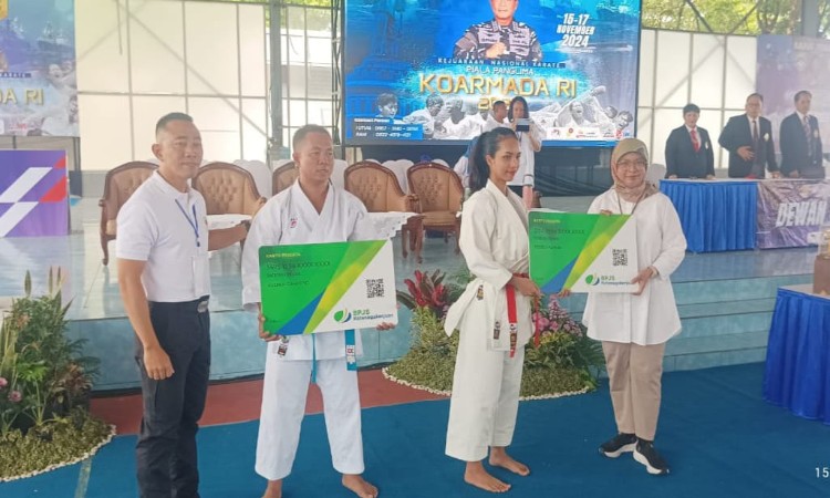 BPJS Ketenagakerjaan Surabaya Darmo Lindungi 200 Atlet Karate Piala Panglima KOARMADA