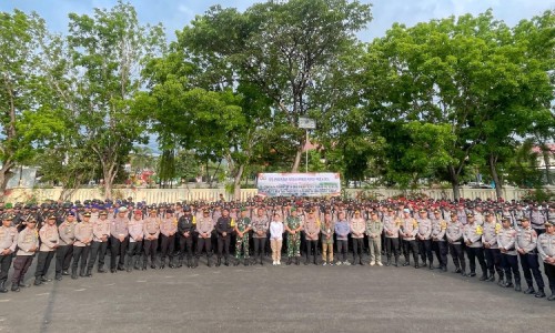 Polisi Terjunkan Ratusan Personel Jaga 587 TPS di Manggarai Barat 