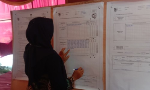 Paslon Nomor Urut 2 Pilgub Jatim dan Pilbup Jember Menang Mutlak di TPS Fawait Mencoblos