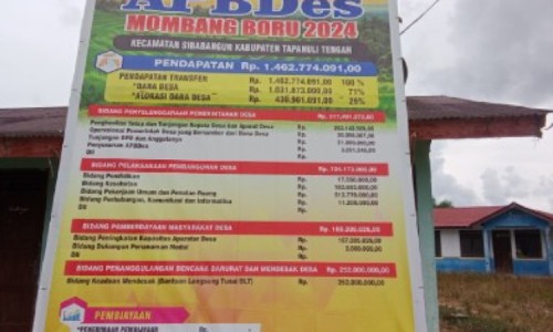 Dinilai Tak Transparan, Warga Minta Inspektorat Tapteng Audit DD Mombang Boru