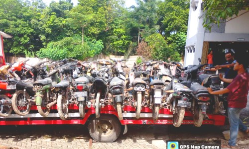 Dititipkan 13 Tahun, 142 Barang Bukti Kendaraan Bermotor Dikeluarkan dari Rupbasan Pekanbaru