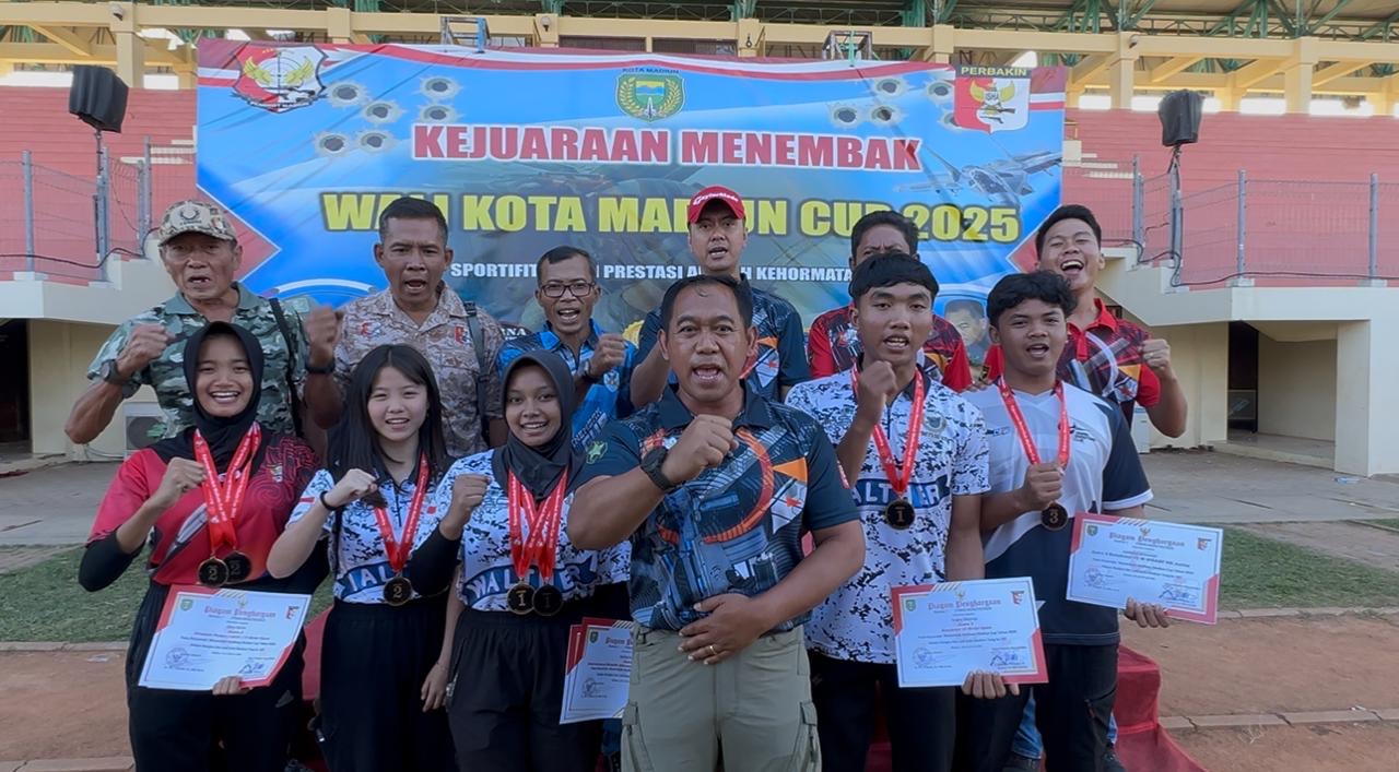 Hari Terakhir Turnamen Menembak Piala Walikota Madiun Cup 2025, Jatim dan Jateng Dominasi Juara