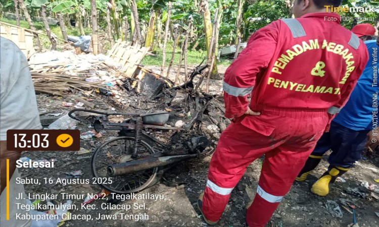 Motor Milik Santri di Cilacap Terbakar, Diduga Instalasi Kabel Troubel