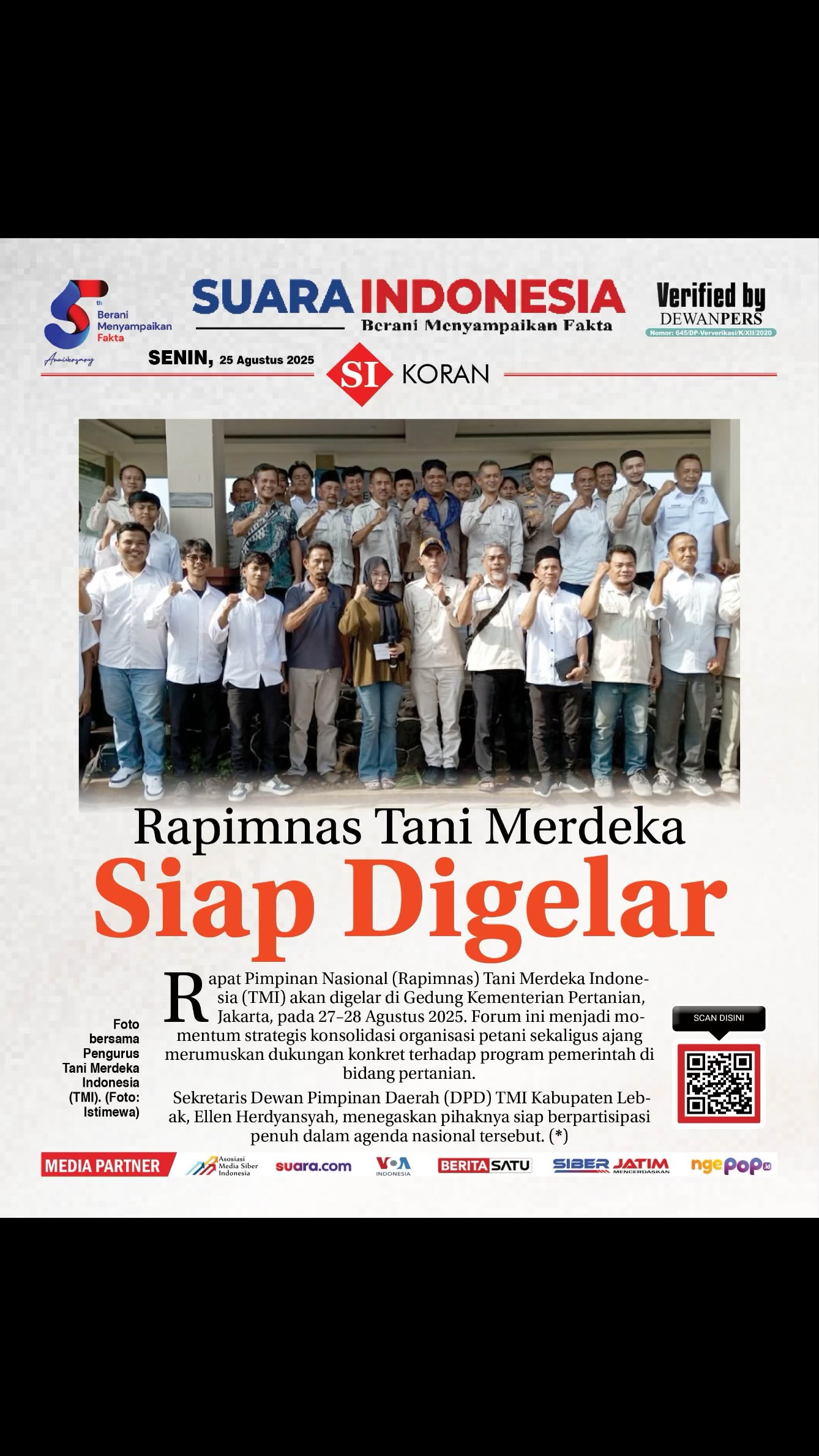 EDISI, SENIN 25 AGUSTUS 2025