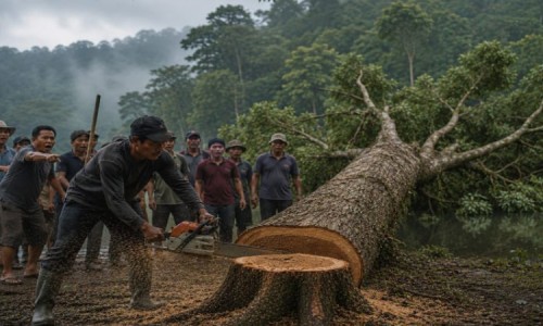 Pohon Sakral Tumbang Ulah Penebang Liar, Warga Desa di Gresik Tempuh Jalur Hukum