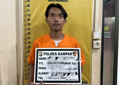 Tampang Pelaku Kasus Pencabulan Siswi SMP di Kampar Riau