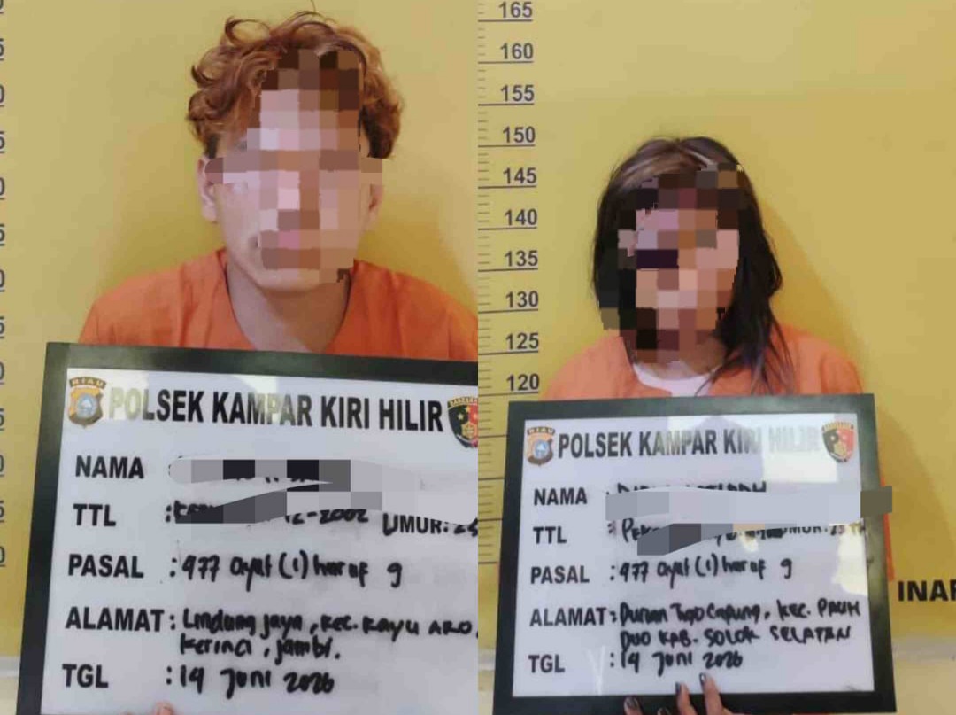 Pasangan Kekasih Pencuri Sepeda Motor di Kampar Ditangkap Polisi