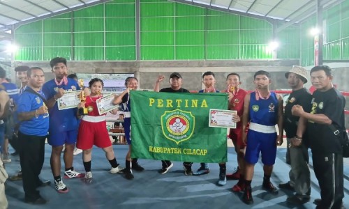 Atlet Pertina Cilacap Borong 6 Medali Emas pada Ajang Tinju Pemalang Big Fight 3 