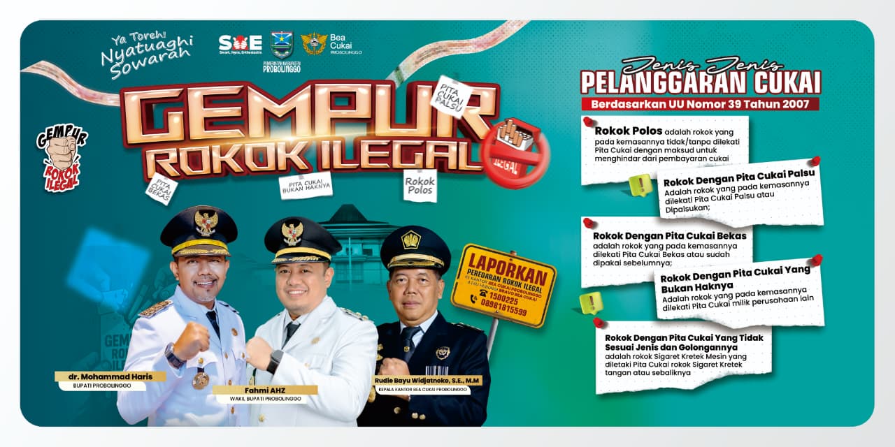 Warga Probolinggo Diajak Jadi Garda Terdepan Berantas Peredaran Rokok Ilegal