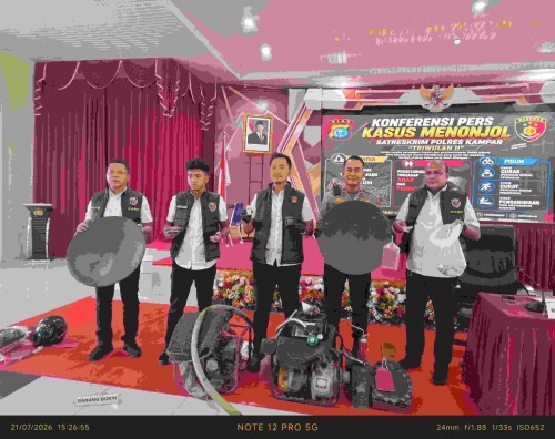 Enam Kasus Diungkap Polres Kampar Mulai PETI, Jambret, hingga Pemerkosaan