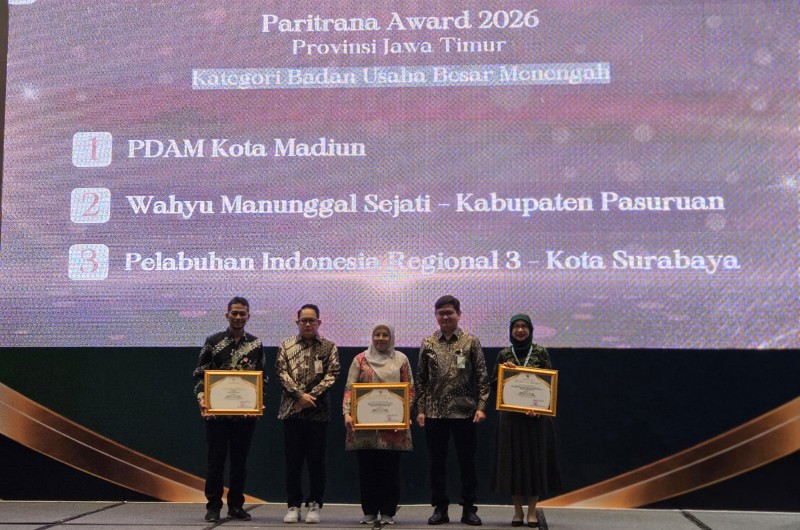 Peduli Perlindungan Karyawan dan Pekerja Rentan, PDAM Kota Madiun Juara 1 Jamsostek Award Jatim 2026