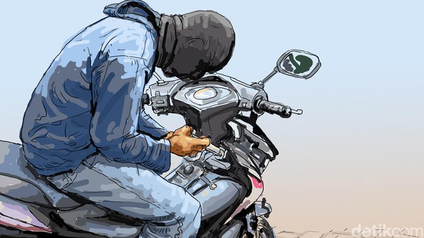 Polisi Ringkus Dua Pria Pencuri Motor di Rest Area Wahas Gresik