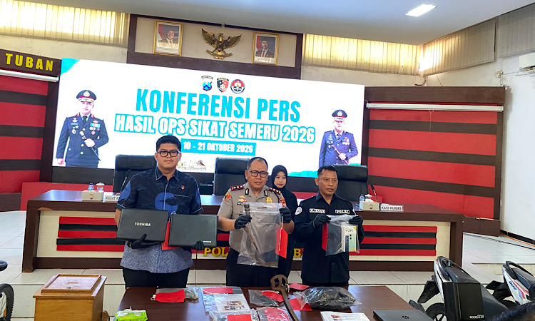 Operasi Sikat Semeru 2026 di Tuban Ungkap 12 Kasus, 17 Tersangka Ditangkap